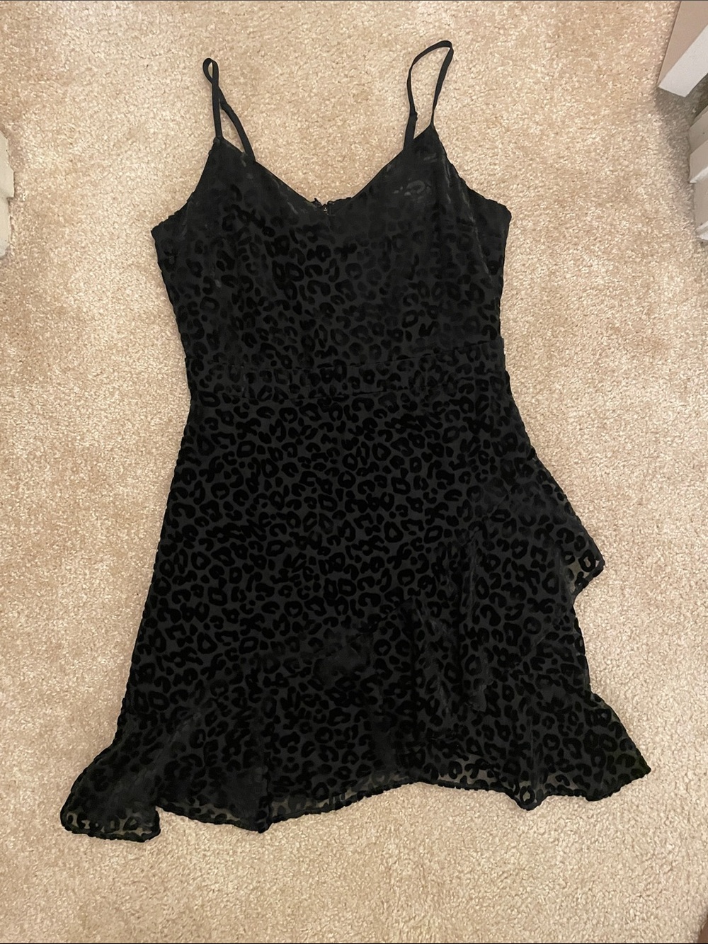 Black Cheetah Print Dress